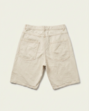 BUSI Biggie Shorts Off White denim shorts, back product shot
