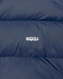 BUSI Puffer Jacket Navy down puffer jacket, logo detail