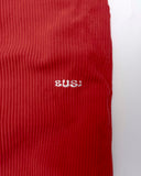 BUSI Biggie Cord Pant Red corduroy-look snowboard and ski pants, corduroy and logo detail