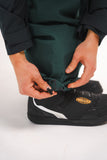BUSI Biggie Pant Light Green snowboard and ski pants, cuff adjustment detail
