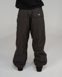 BUSI Biggie Pant Brown snowboard and ski pants, back view on model