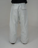 BUSI Biggie Pant Light Grey snowboard and ski pants, back view on model