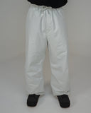 BUSI Biggie Pant Light Grey snowboard and ski pants, front view on model
