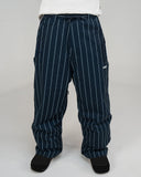 BUSI Biggie Pant Pinstripe snowboard and ski pants, front view on model