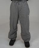 BUSI Biggie Pant Steel Grey snowboard and ski pants, front view on model