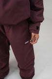 BUSI Biggie Pant Wine snowboard and ski pants, side pocket detail