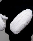 BUSI Skeleton Gloves White snowboard and ski gloves, close-up